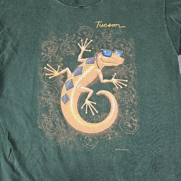 1993 Tucsan Arizona Cool Lizard GECKO Vintage T Shirt Large Single Stitch Desert - Picture 3 of 11